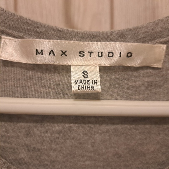 Max Studio Jersey Knit Lattice Detail Sleeveless Dress - S - Gray - Picture 4 of 5